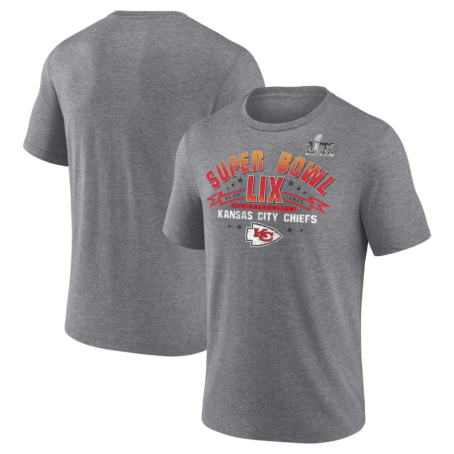 Men NFL Kansas City Chiefs grey T shirts style 4->nfl t-shirts->Sports Accessory